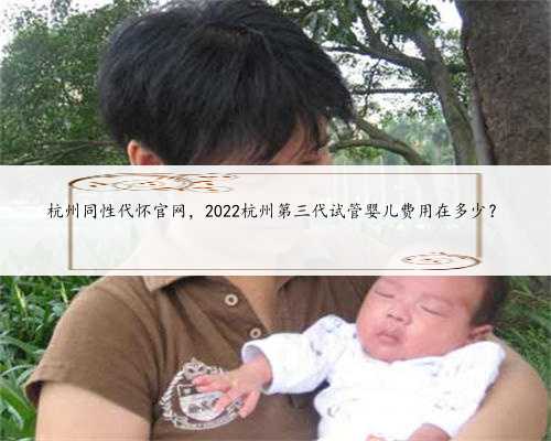 杭州同性代怀官网，2022杭州第三代试管婴儿费用在多少？